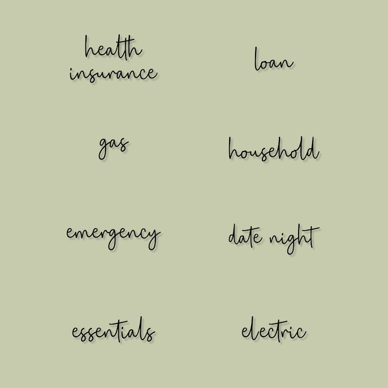 Budget Binder Labels SVG PNG, Money Essentials Labels, Finance Planning ...