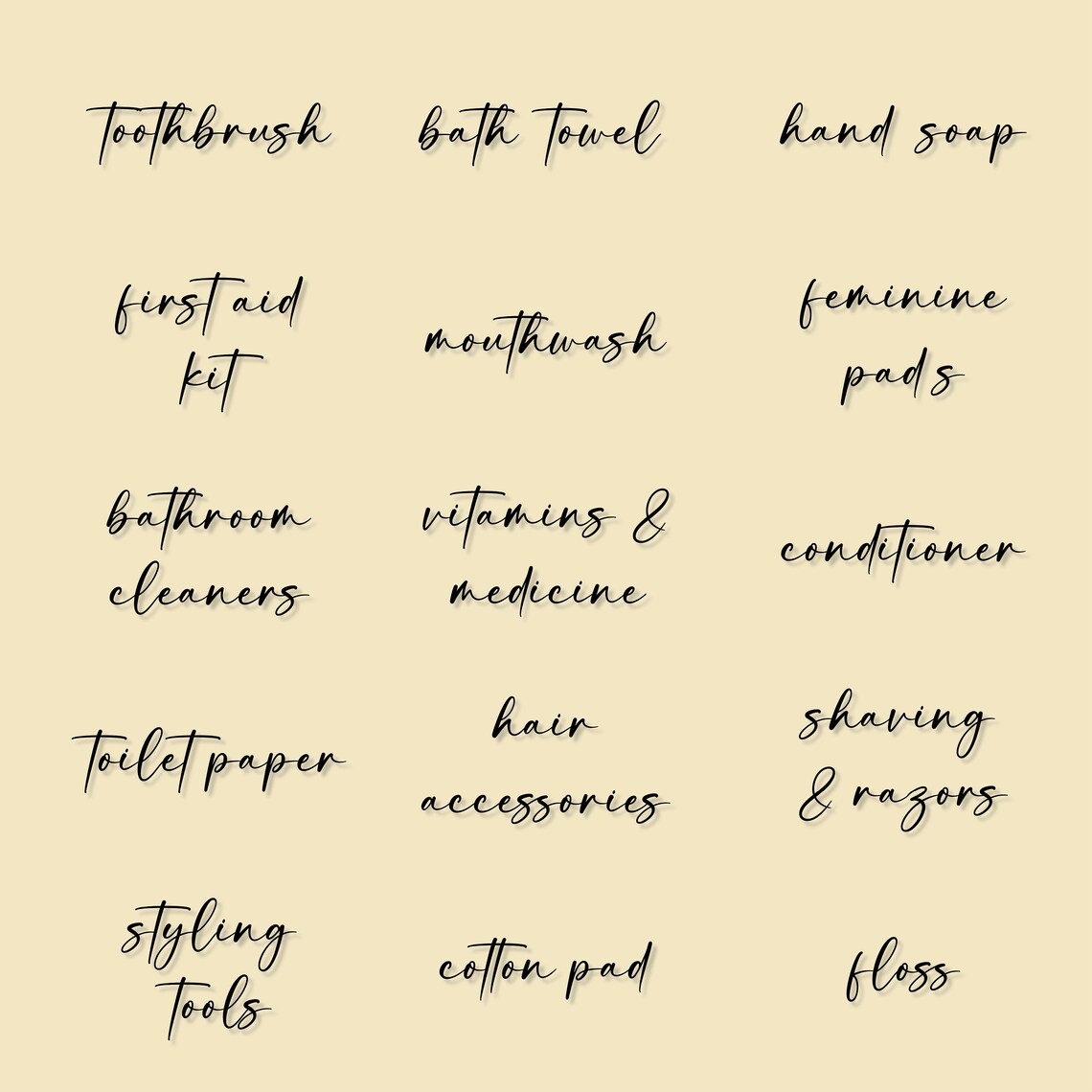 Bathroom Labels SVG PNG, Bathroom Essentials Labels, Bathroom