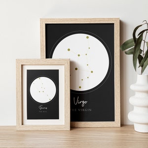 Sternzeichen, Sternzeichen Namen, Boho Minimalist PDF JPG SVG Dateien, Celestial Print, Digital Poster, druckbares Dekor, Home Decor, Wandkunst