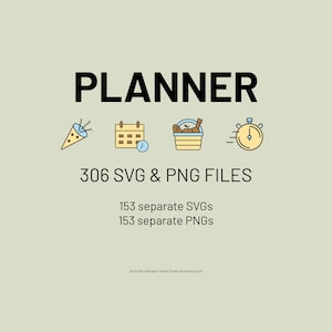 Planner Journal Essentials SVG PNG Files, Digital Download, Words