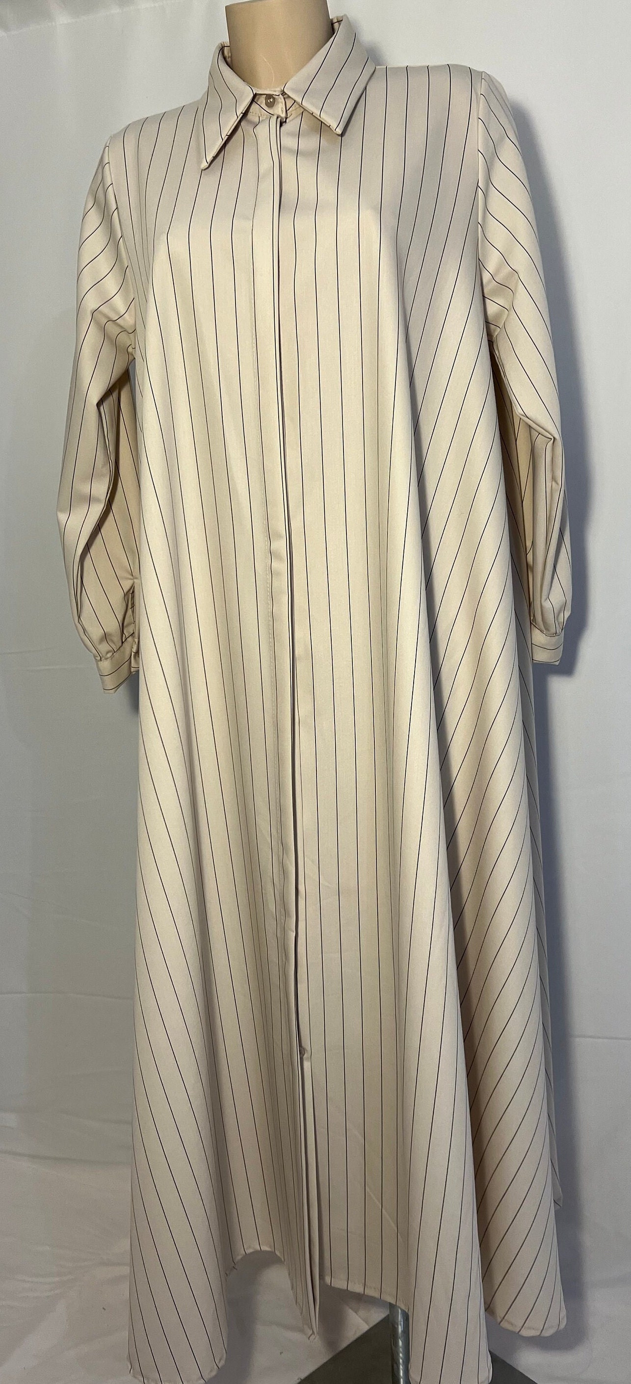Chic Vintage Shirt Dress, Long Shirt Dress, Flare Shirt-dress, Womens ...