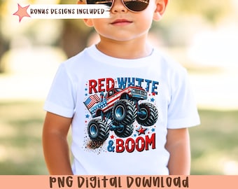 Fourth of July Png,July 4th Big Truck Png,Boys Truck Birthday Sublimation Design Patriotic Truck Png,4th Of July Png File,Trendy America PNG