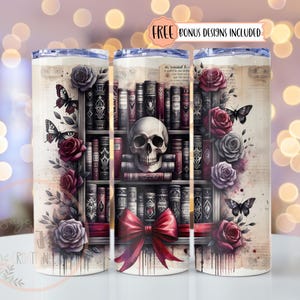 Smutty Bookish Dark Romance Reader Tumbler Wrap PNG, Spicy Book Lover Sublimation Design, 20oz Digital Download, Dark Academia Bookish Gift