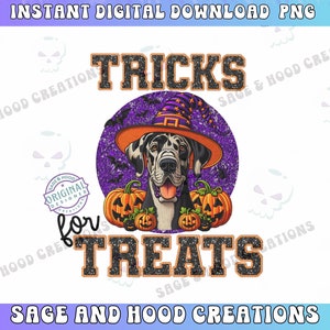 Alano Trucchi per dolcetti Halloween PNG, Halloween Png, Regalo di Halloween per cani, Mamma cane Autunno Png, Stagione spettrale, Animale domestico Halloween png, Autunno PNG