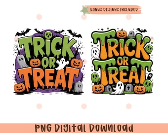 Trick or Treat Halloween Shirt Png,Halloween Ghost Png,Spooky Season Png,Halloween Sublimation Design,Cute Ghost,Halloween Kids Png,Pumpkin