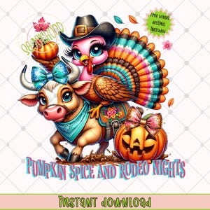 Glitter Turkey Thanksgiving PNG,Turkey PNG,Girls Thanksgiving Png,Thanksgiving Digital Download, Fall Png,Colorful Turkey Png,Rodeo Png