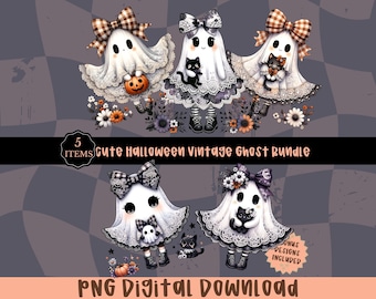 Halloween Coquette Ghost Png Bundle,Halloween Sublimation Design,Spooky Ghost Png,Fall Coquette Bow Sweatshirt Design,Black Cat Halloween