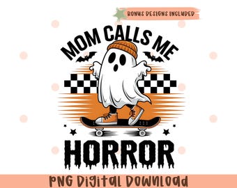 Retro Ghost Halloween PNG,Halloween Skateboard Ghost,Spooky Funny Halloween Shirt Png, Funny Ghost ,Trendy Boy Halloween Png,Boy Halloween