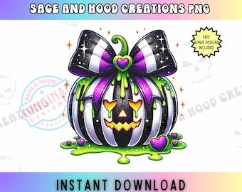 Spooky Halloween Pumpkin Digital Download Pumpkin Coquette Bow,Halloween Pumpkin Clipart,Spooky Season, Halloween Pumpkin Shirt Design