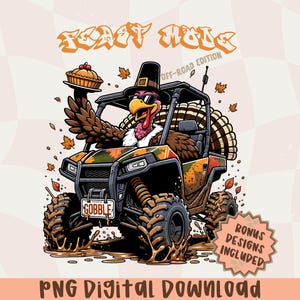 Lustiges Thanksgiving-Türkei PNG für Jungen, UTV Png, Trending Herbst Png, Jungen Racing Png, Jungen Thanksgiving Shirt Png, Thanksgiving Baby Bodysuit Png