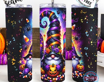 20 oz halloween kabouter beker wrap, 20 oz skinny beker sublimatie, kabouter beker wrap, halloween beker wrap, digitale download, naadloos