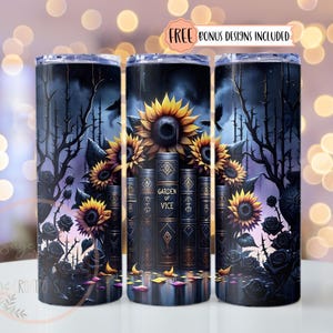 Smutty Bookish Dark Romance Reader Tumbler Wrap PNG, Spicy Book Lover Sublimation Design, 20oz Digital Download, Dark Academia Bookish Gift