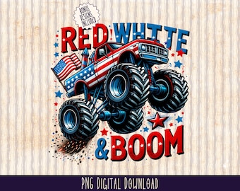 Fourth of July Png,July 4th Big Truck Png,Boys Truck Birthday Sublimation Design Patriotic Truck Png,4th Of July Png File,Trendy America PNG