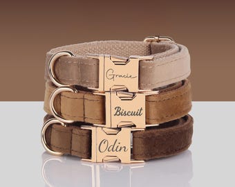 Benutzerdefiniertes Halsband für Hunde, Hundehalsband aus Samt, Hundehalsband mit Gravur, Hundehalsband mit Gravur, Hundehalsband mit Gravur, Hundehalsband mit Gravur