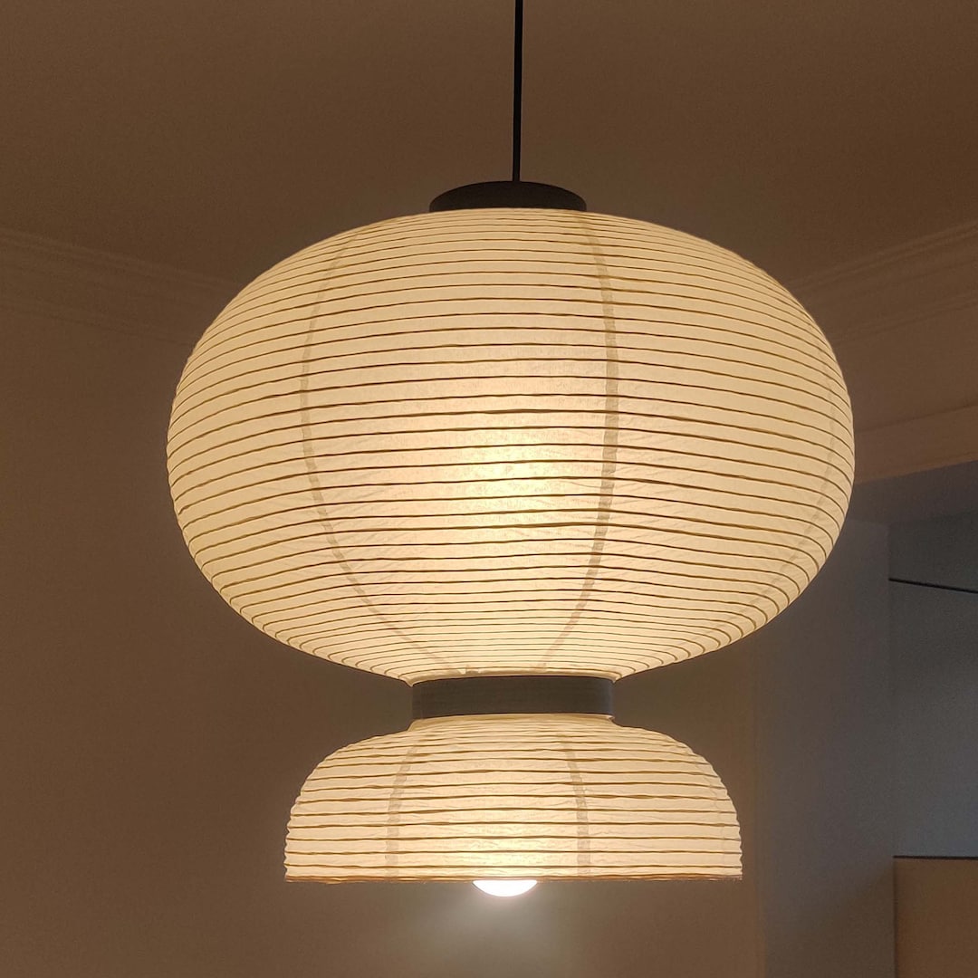 Paper Pendant Light Rice Paper Pendant Light Boho Lamp Etsy
