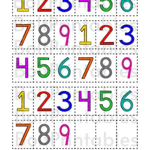 Printable Number Pattern Worksheet, Number Pattern Matching 1-9 ...