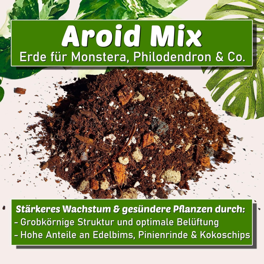 Monstera Erde Aroid Mix Premium Pflanzenerde Etsy.de