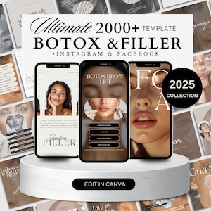 Botox and Filler Template, Nurse Injector Templates, Medspa Template, Skincare Social Media Post, Aesthetic Nurse, CANVA Template