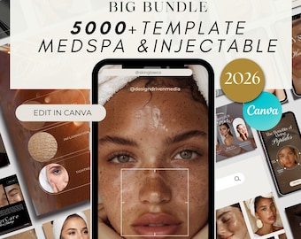 Med Spa & Injector Social Media Templates Botox, Fillers, Aesthetics Canva Templates