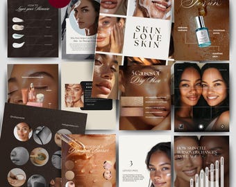 2026 Skincare  Esthetician Bundle Instagram Post Templates, Medspa Templates, Dermatology Templates, Skincare Stories Skincare Instagram