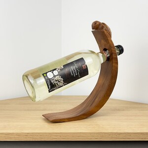 Wine Bottle Holder Novelty for Table Turtle Wooden Rack Free Standing ...