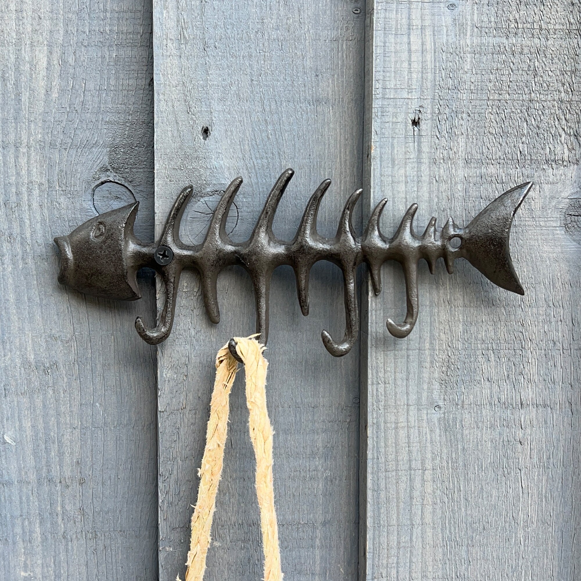 Fish Bone Hook Rack Key Holder Coat Bag Wall Mounted Storage Rail ...