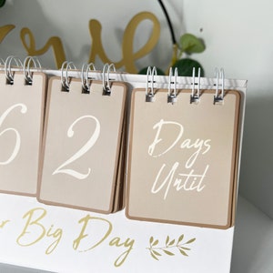 Wedding Countdown Calendar Engagement Gift Planning Organiser Desk Home Decor image 4