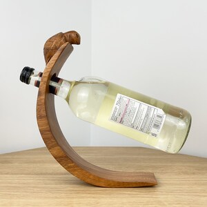 Wine Bottle Holder Novelty for Table Turtle Wooden Rack Free Standing ...