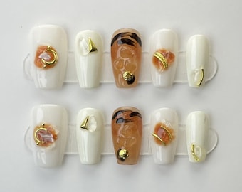 Press On Nails, Fake Nails, False Nails, Faux Nails, Gel Nails, Nail Art, Manicure, Salon Level Nails, Nail Stickers #01