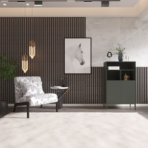 Wooden Wall Cladding, Decorative Wainscoting, Modern Wood Wall Paneling , Wall Covering, Water, Damage Resistant, Practical Installation