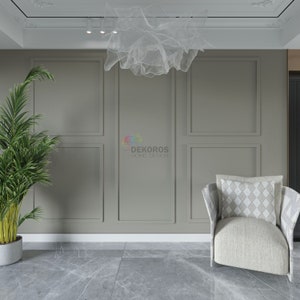 4 cm Frame Set, Wall Mouldings, Ready Assemble Molding Kit, Board, 4cm Peel and Stick Wall Trim, Paintable Customisable