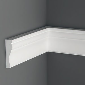 Wall Molding Border 8 cm (3.1''), Each Moulding is 240x8x1,9 cm (94.4x3.1x3/4 inches), Paintable Durable Wainscoting White Wall Panels