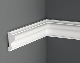 6cm (2,3&#39;&#39;) Wall Moldings, Each Moulding is 240x6x2,3 cm (94,4x2,3x0,9 inches), Paintable Durable White Wall Panels for Wall Home Decor