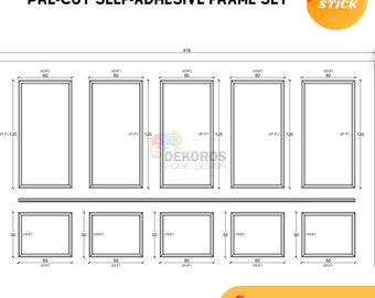 Custom Order - Wall Moulding Frame Kit - Paintable White Wall Panel Moldings, Water, Damage Resistant - Pre-cut,Ready Assemble