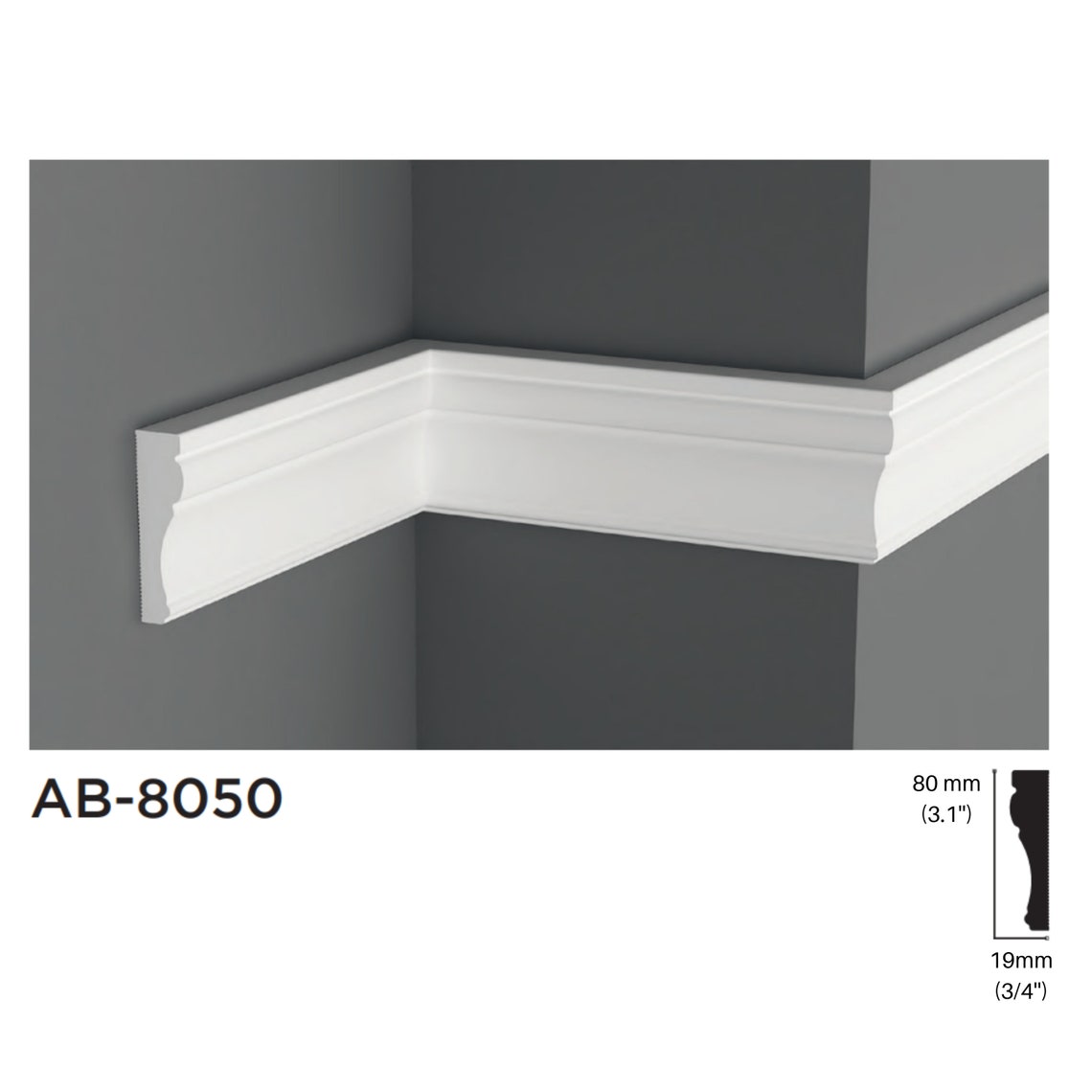 Ready Assemble Wall Molding Kit, Precut 6 Cm Modern Mouldings