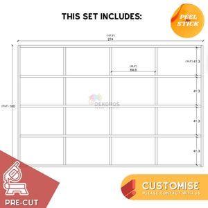 Commande personnalisée - kit de moulures murales, planche et latte, ensemble de cadre, garniture murale autocollante, moulures de cadre prédécoupées de 3 cm, pouvant être peint, personnalisable