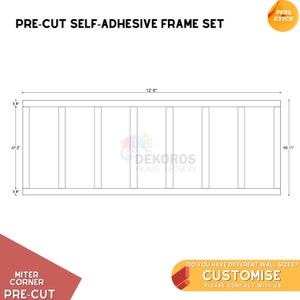 Commande personnalisée, kit de moulure murale prêt à assembler, lambris Modern Mouldings prédécoupé, 10 cm (3,9 po.) - Panneau mural résistant à l'eau