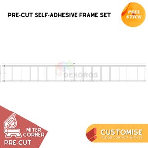Custom Order, Wall Molding Kit, Pre-Cut Wainscoting Kit - Peel and Stick Moulding, Resistant Half Wall Panel - Paintable Hallway Wall Trim