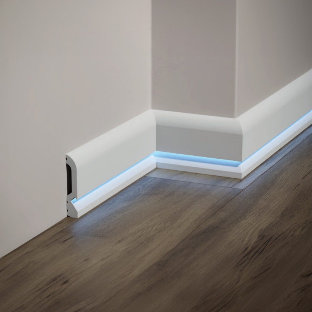 Baseboard Molding With Led Duct, Each Pieces 240x10cm/9,4''wx3,9''h ...