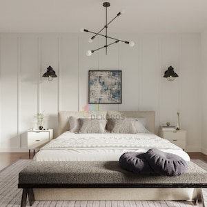 Kit voor wandmontage, voorgesneden 10 cm, 4 cm Modern lijstwerk Lambrisering, aanpasbare wandbekleding, klaar voor montage Peel-and-Stick muurbekleding