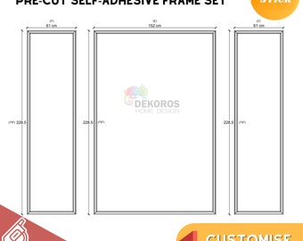 Specialdesign - Vägglistkit, Förskuren panellistkit - Självhäftande list, Motståndskraftig halvväggpanel - Övermålningsbar hallvägglist