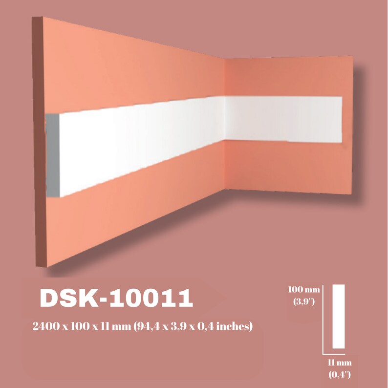 Wall Moulding Frame Kit, Precut Flat Wall Moldings , Wainscoting, Paintable, Water, Damage