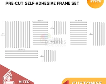 Wall Moulding Frames - Paintable White Wall Panel Moldings, Water, Damage Resistant - Peel&Stick - Ready Assemble, Self Adhesive Models