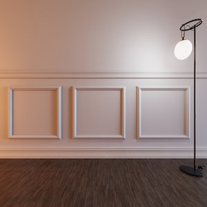 Wall Molding Kit, White Wall Moldings, Golden Paneling,  Silver Wall Cladding, Decorative Wainscoting, Damage Resistant