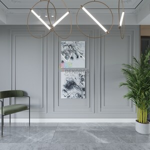 Wandlijstset, lijstwerk, kant-en-klare vormset, bord, 4 cm Peel-and-Stick muurafwerking, overschilderbaar Aanpasbaar