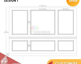 Custom Order, Wall Moulding Frame Kit - Paintable White Wall Panel Moldings, Water, Damage Resistant - Pre-cut,Ready Assemble