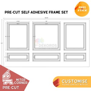 Custom Order, 4 cm Mouldings Kit - Pre-Cut Wall Molding Panels - Paintable White Wall Panel, Water, Damage Resistant