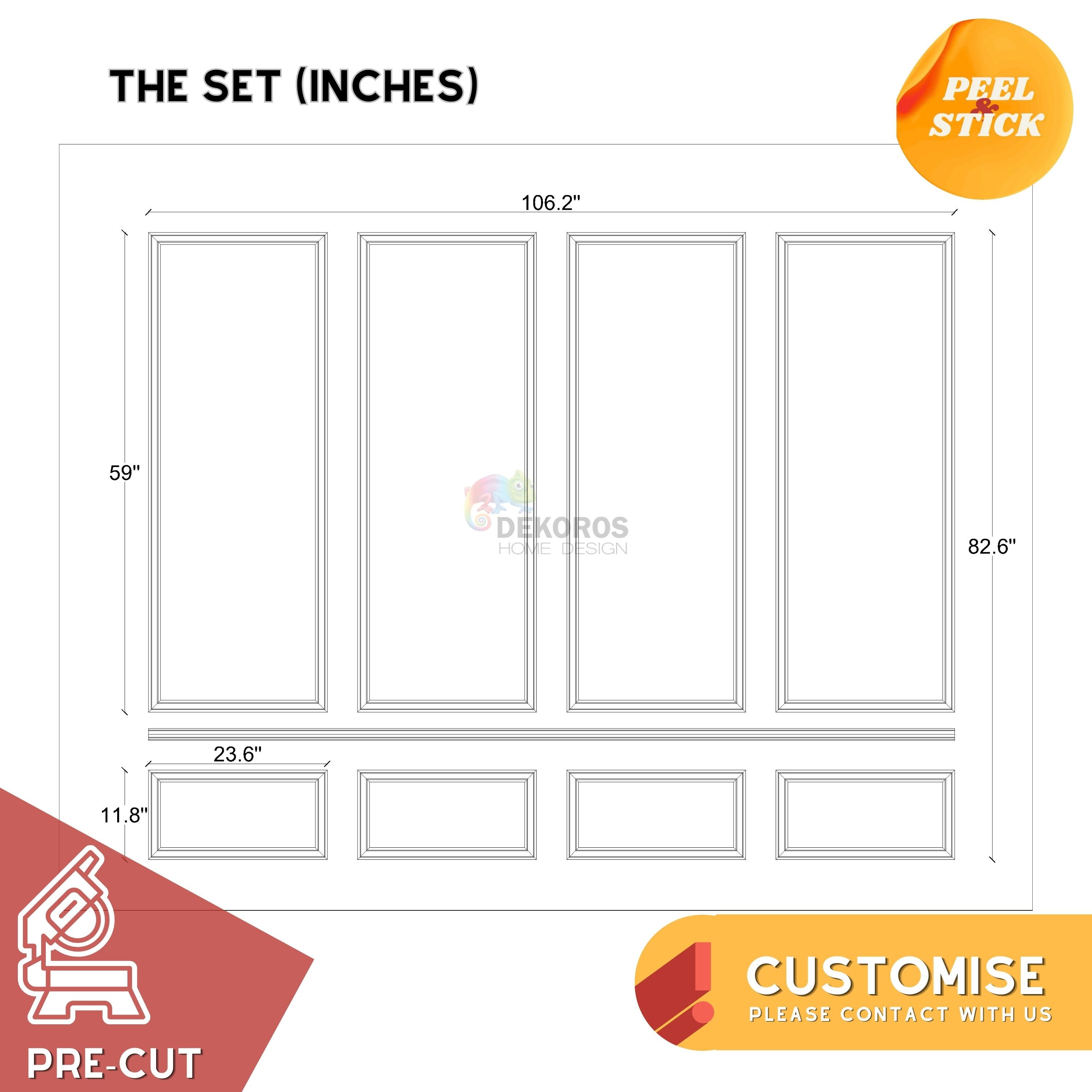 Removable Wall Paneling Wallpaper Peel And Stick Wall Moulding Panel ...