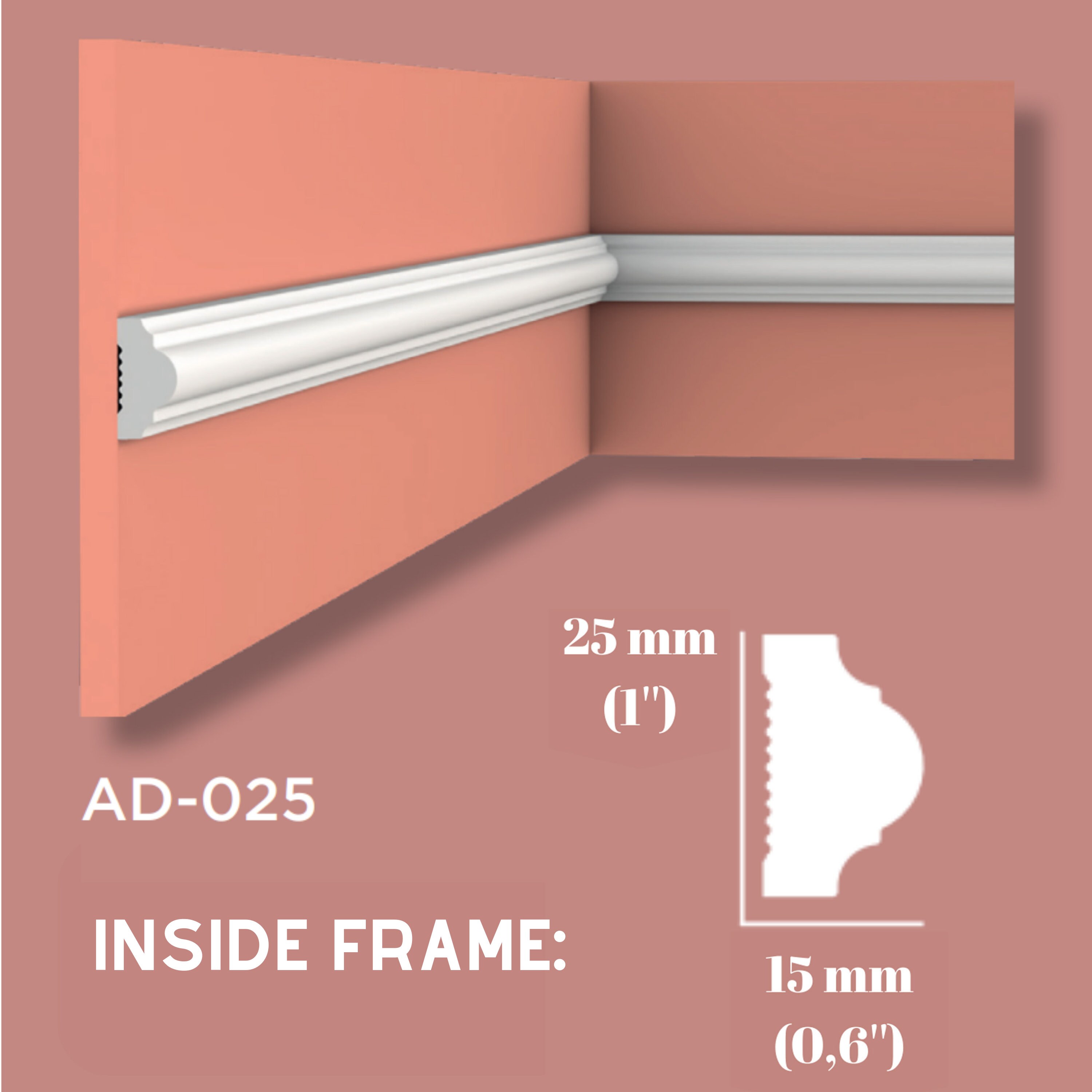 Wall Moulding Kit Precut Ready to Install White Wall Etsy