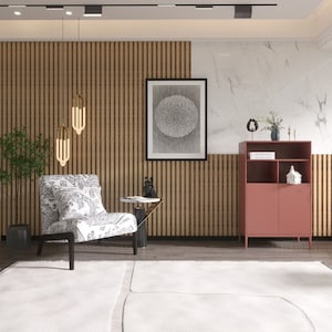 Wooden Wall Paneling, Decorative Wainscoting, Modern Wood Wall Cladding , Wall Covering, Water, Damage Resistant, Practical Installation